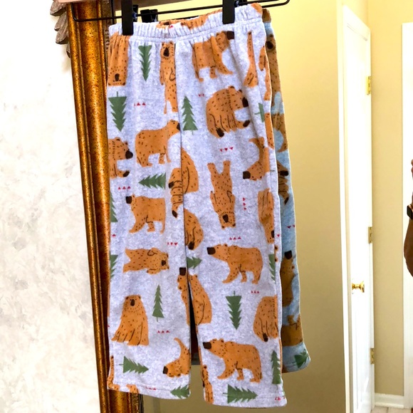 New toddler boys pajamas 2 piece set. Sz 4T. Bear design with soft flannel pants - Picture 3 of 9